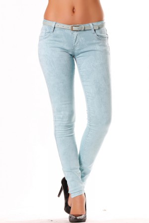 Pantalon femme en canard.couleur unie avec ceinture   31€