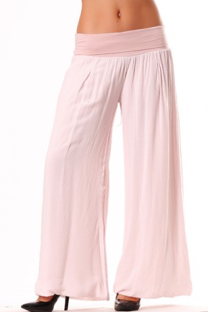 oli pantalon en Rose. Vêtement fashion pour femme ample, resserré à la taille.  27€