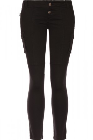 Beau pantalon noir avec boutons sur le devant   13€